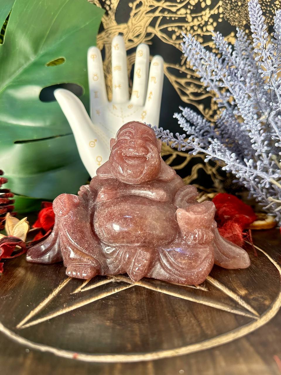 Strawberry Quartz Big Buddha