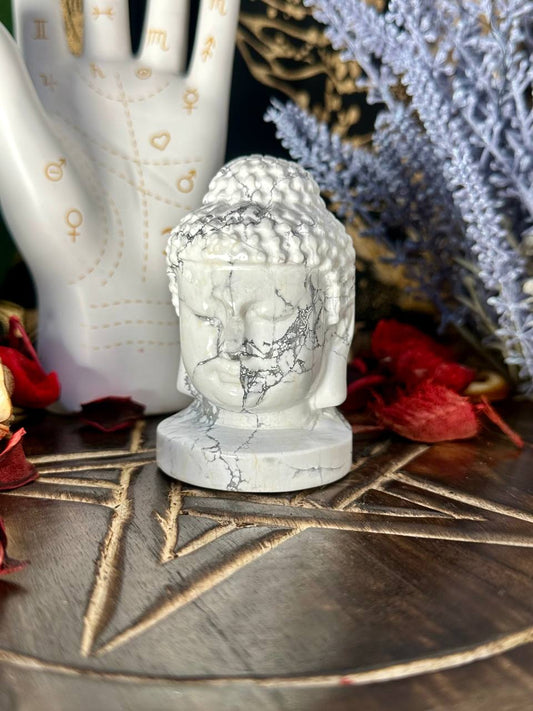 Howlite Buddha Head #2