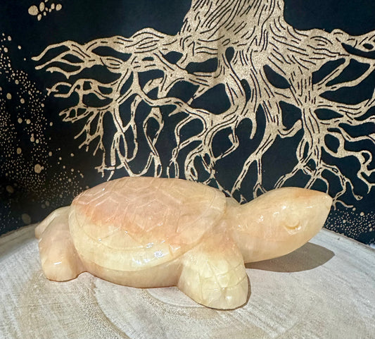 Orange Calcite Turtle