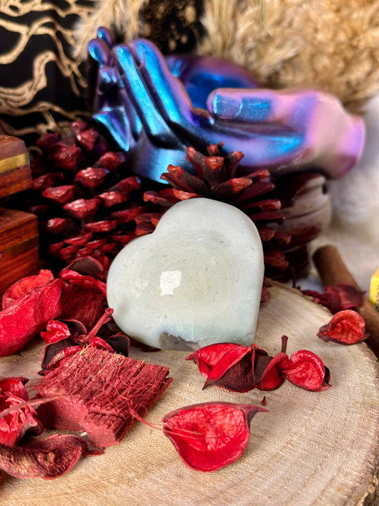 Green Agate Heart