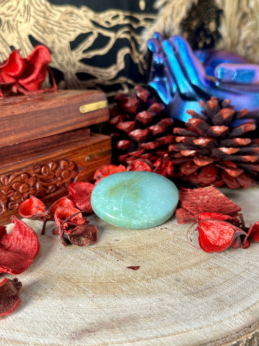 Green Agate Palm Stone #2