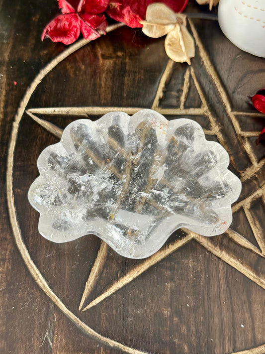 Clear Quartz Shell Bowl #1