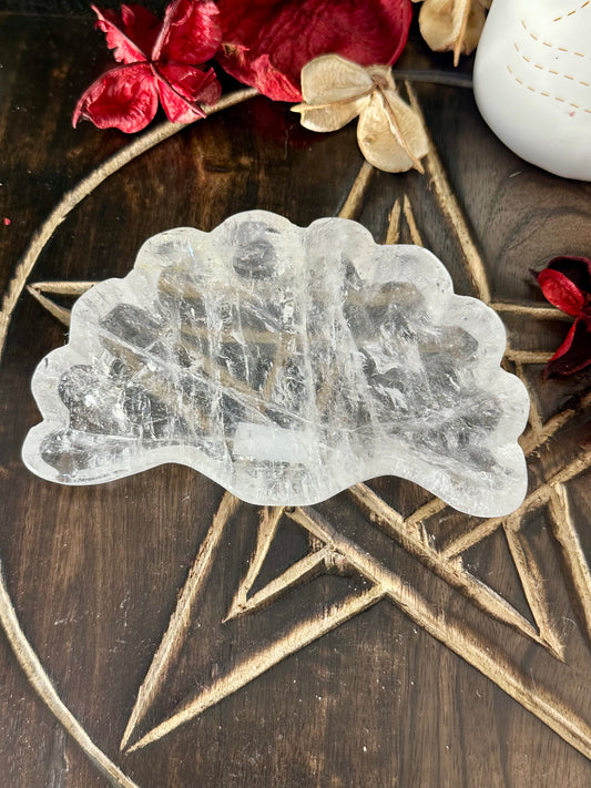 Clear Quartz Shell Bowl