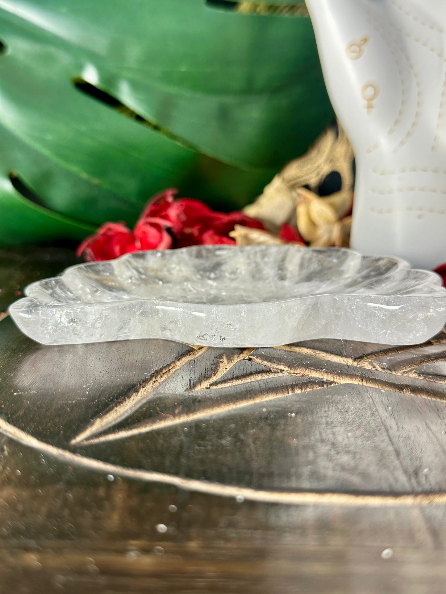 Clear Quartz Shell Bowl