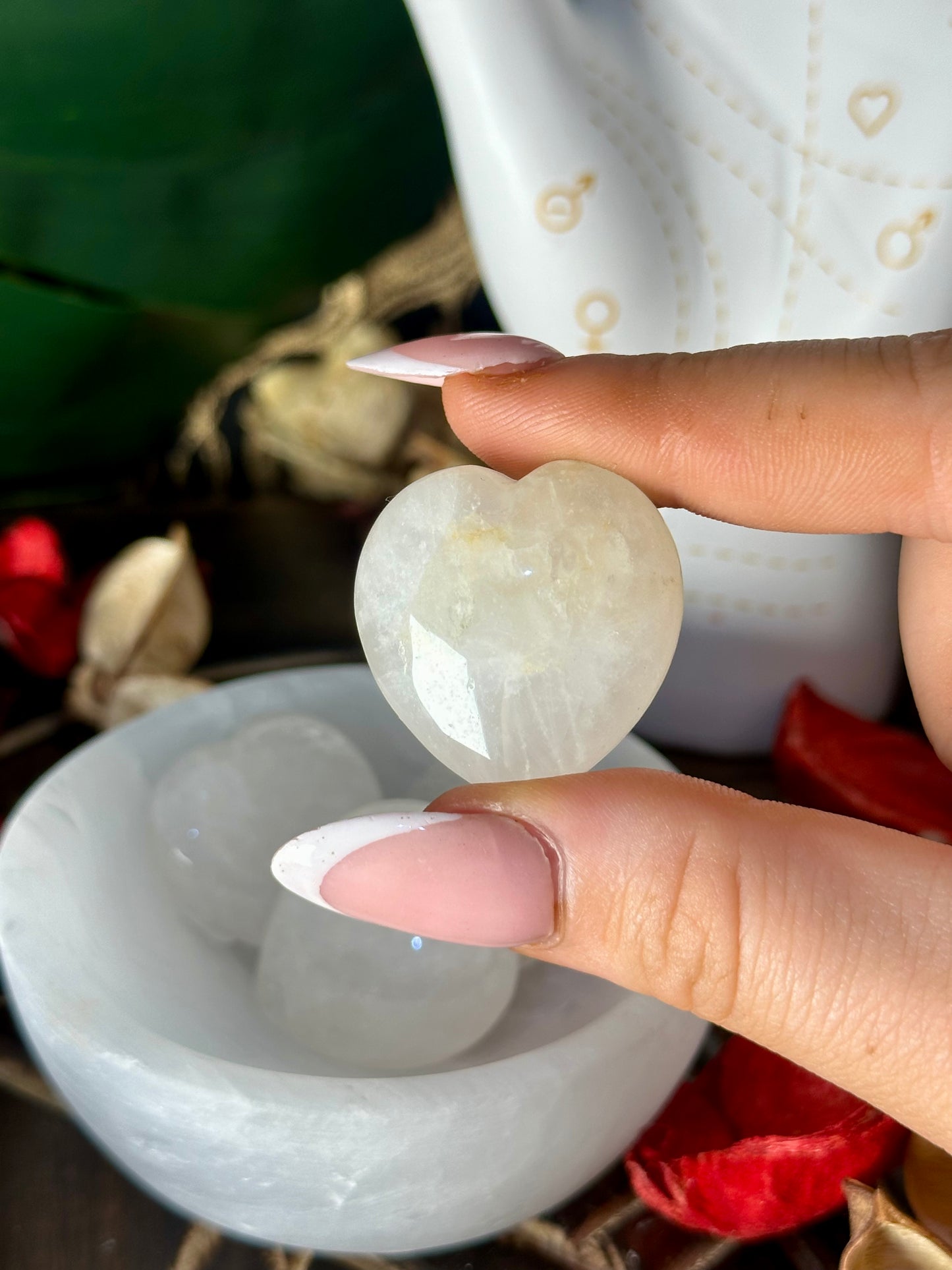 Milky Quartz Hearts